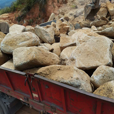 浙江天然黃石桐廬石產(chǎn)地直銷 假山石駁岸石原石